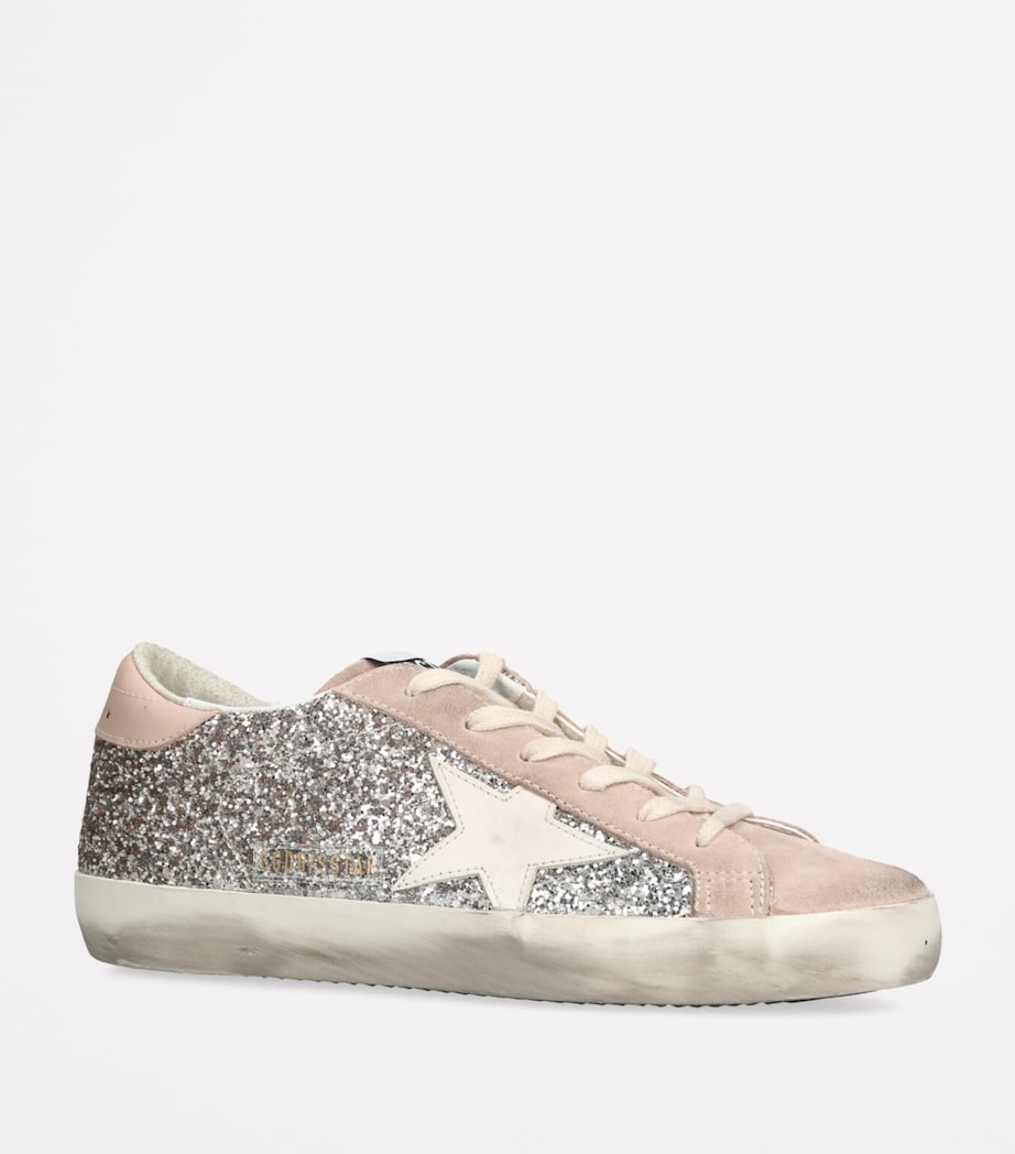 Silver Embellished Super-Star Sneakers