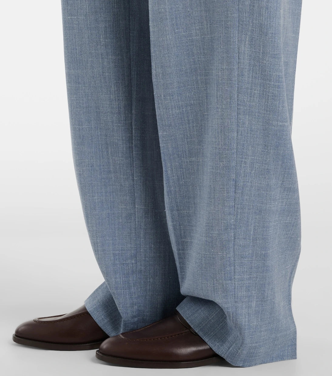 Loro Piana - Hector wool, silk, and linen wide-leg pants