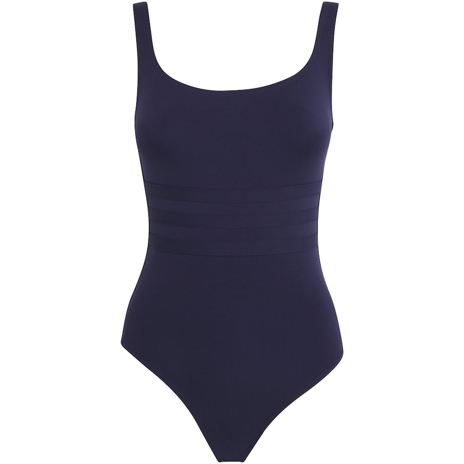 Navy Scoop-Back Asia Swimsuit