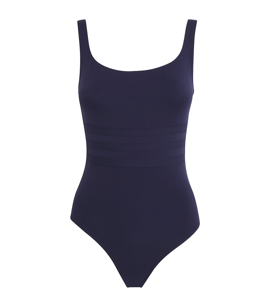 Navy Scoop-Back Asia Swimsuit