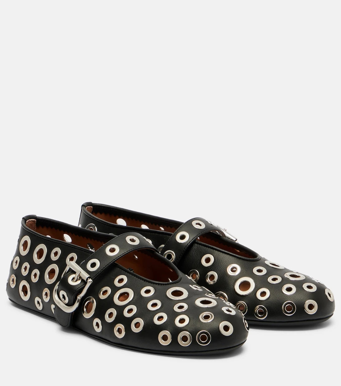 Alaïa - Studded leather ballet flats
