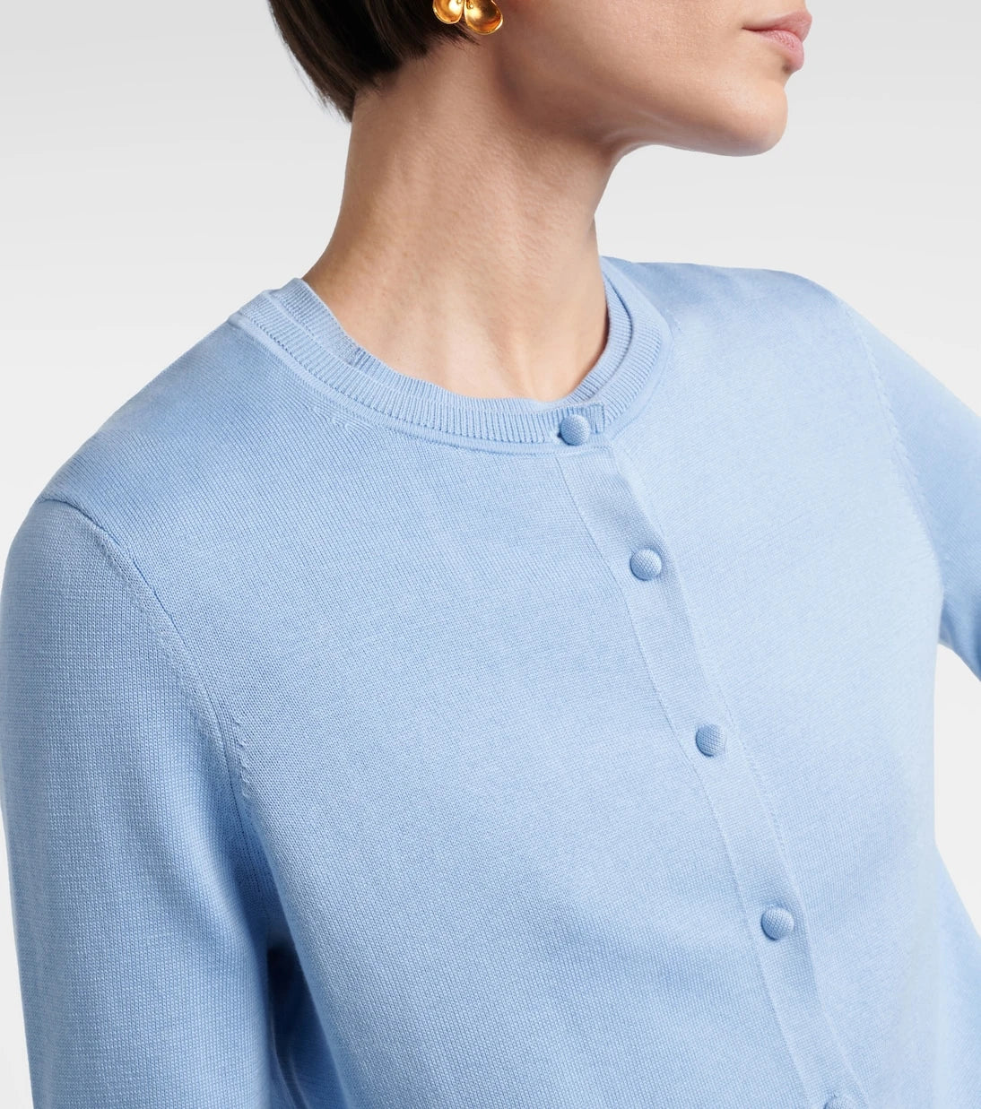 Carolina Herrera - Cropped silk and cotton cardigan