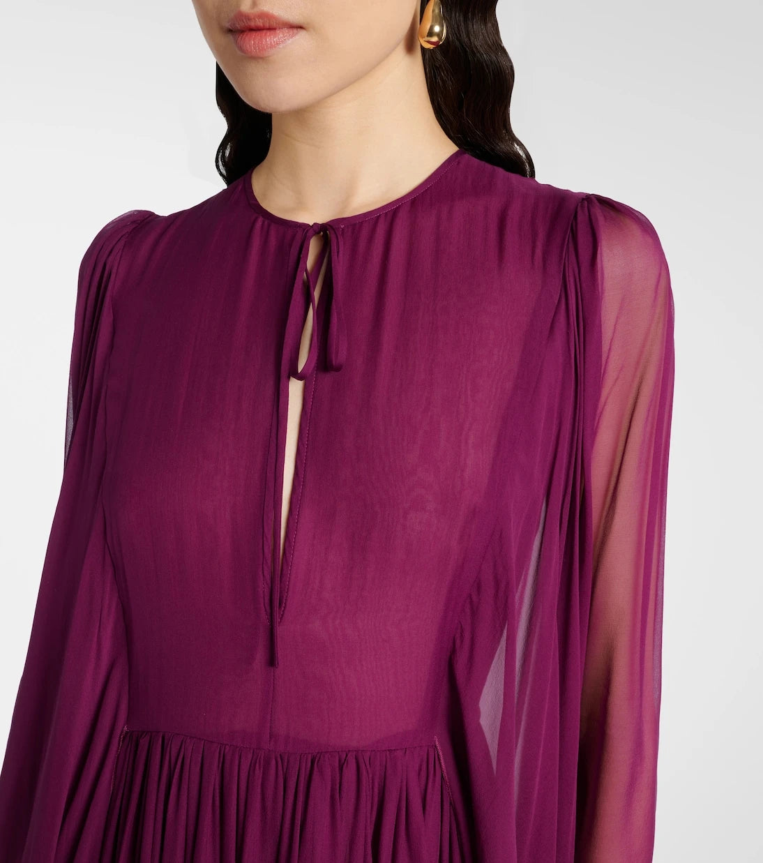 Dolce&Gabbana - Gathered silk chiffon gown