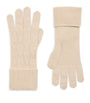 Eleventy Beige Cashmere Cable-Knit Gloves
