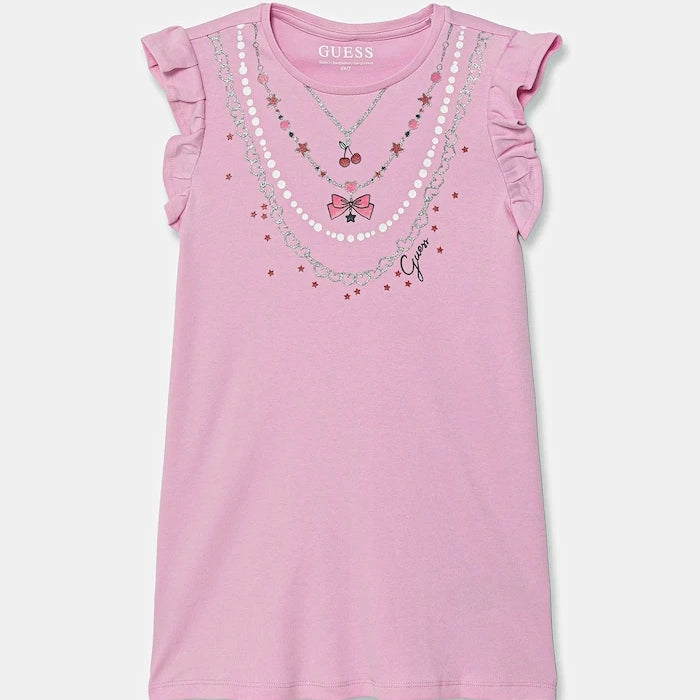 Детска памучна рокля Guess
