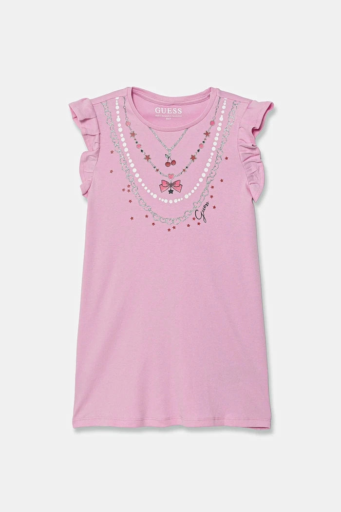 Детска памучна рокля Guess