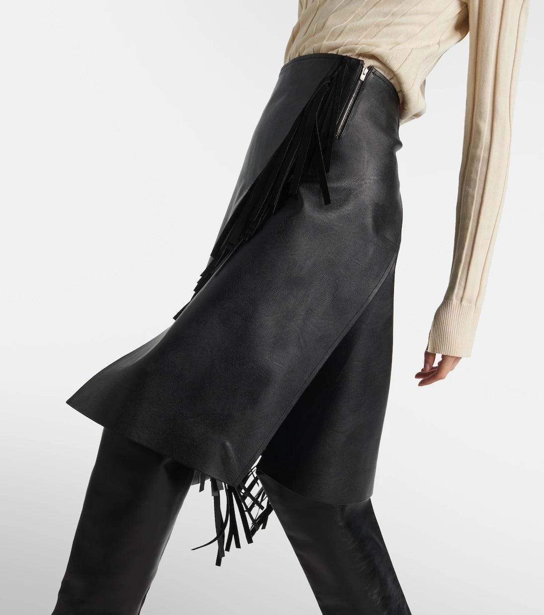 Stella McCartney - Alter mat faux leather midi skirt
