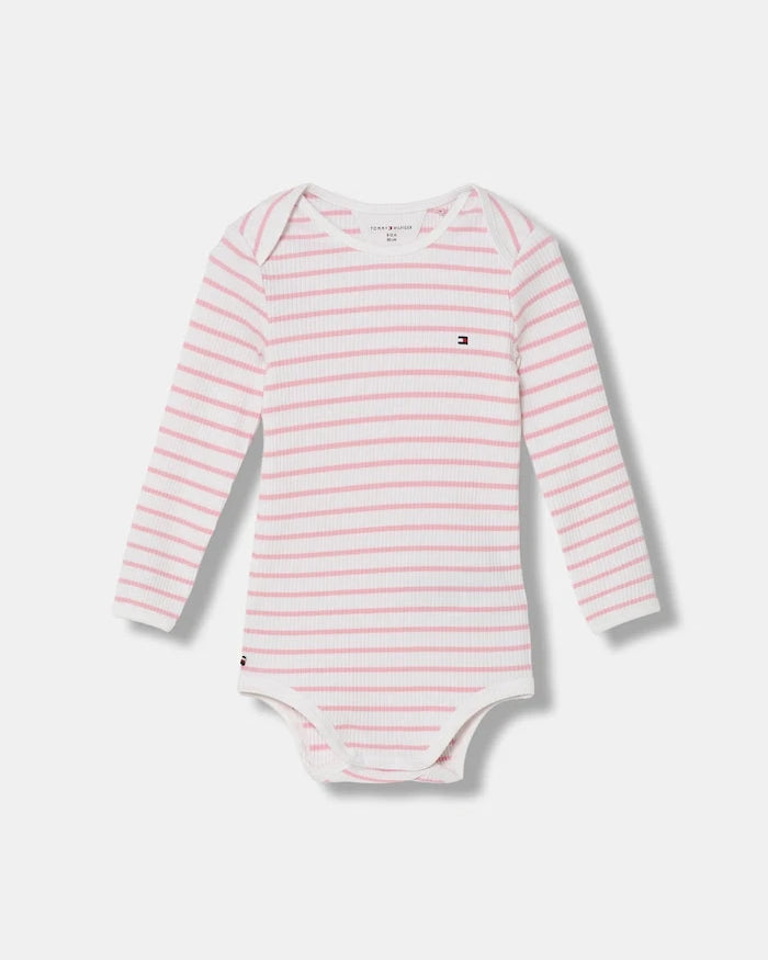 Tommy Hilfiger bebek body 3'lü pamuk ve elastan