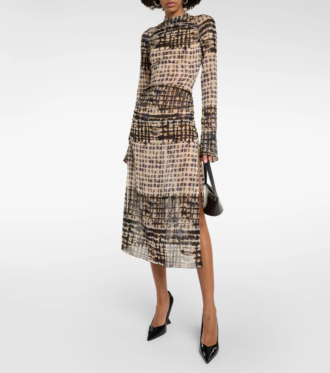 KNWLS - Snake-print silk-blend midi dress