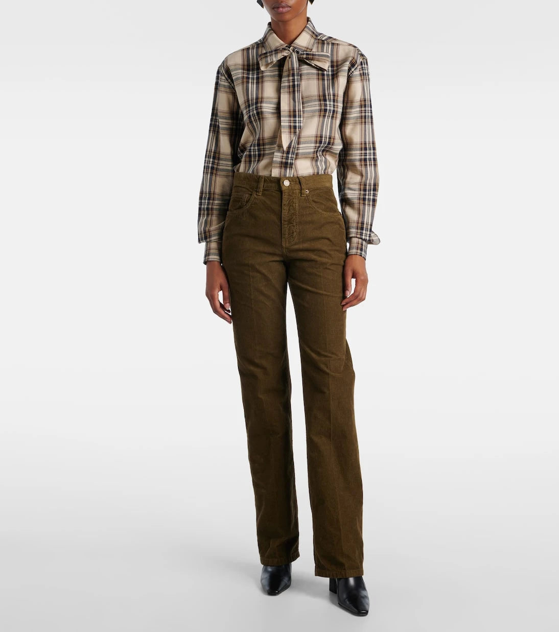 Saint Laurent - Clyde cotton corduroy straight pants