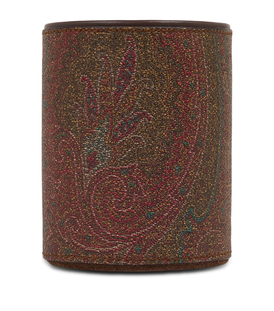 Cotton-Blend and Leather Arnica Pen Holder