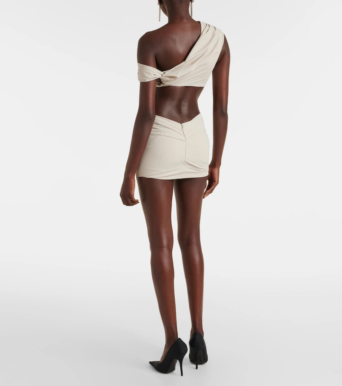 Entire Studios - Crimp one-shoulder ruched crop top