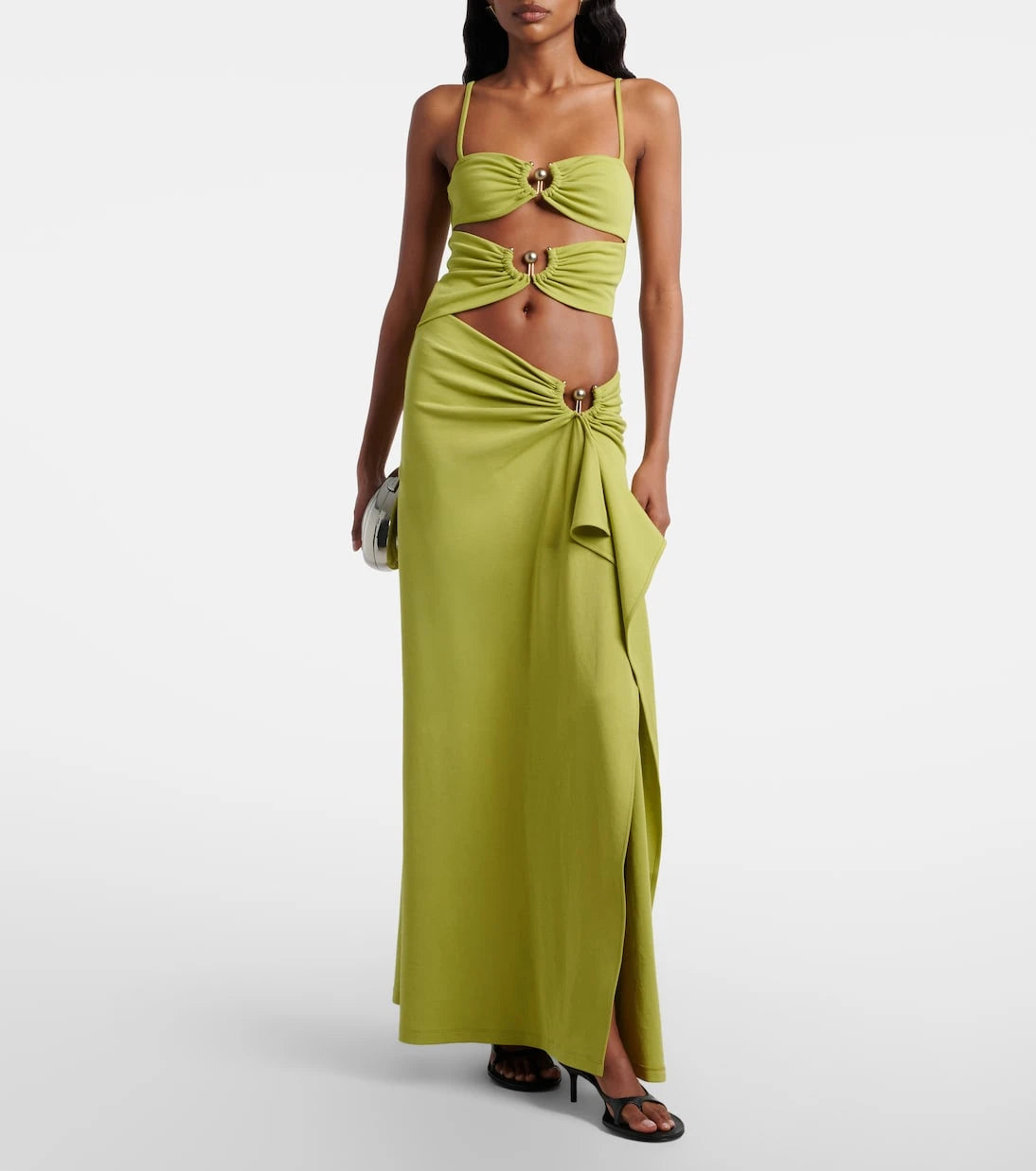 Christopher Esber - Orbit cotton-blend midi dress