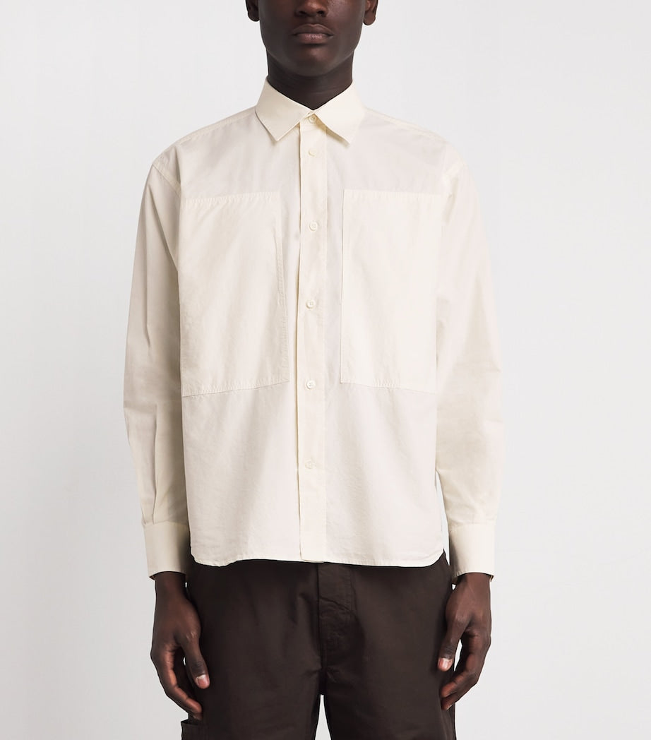 Cotton-Blend Oversized Shirt