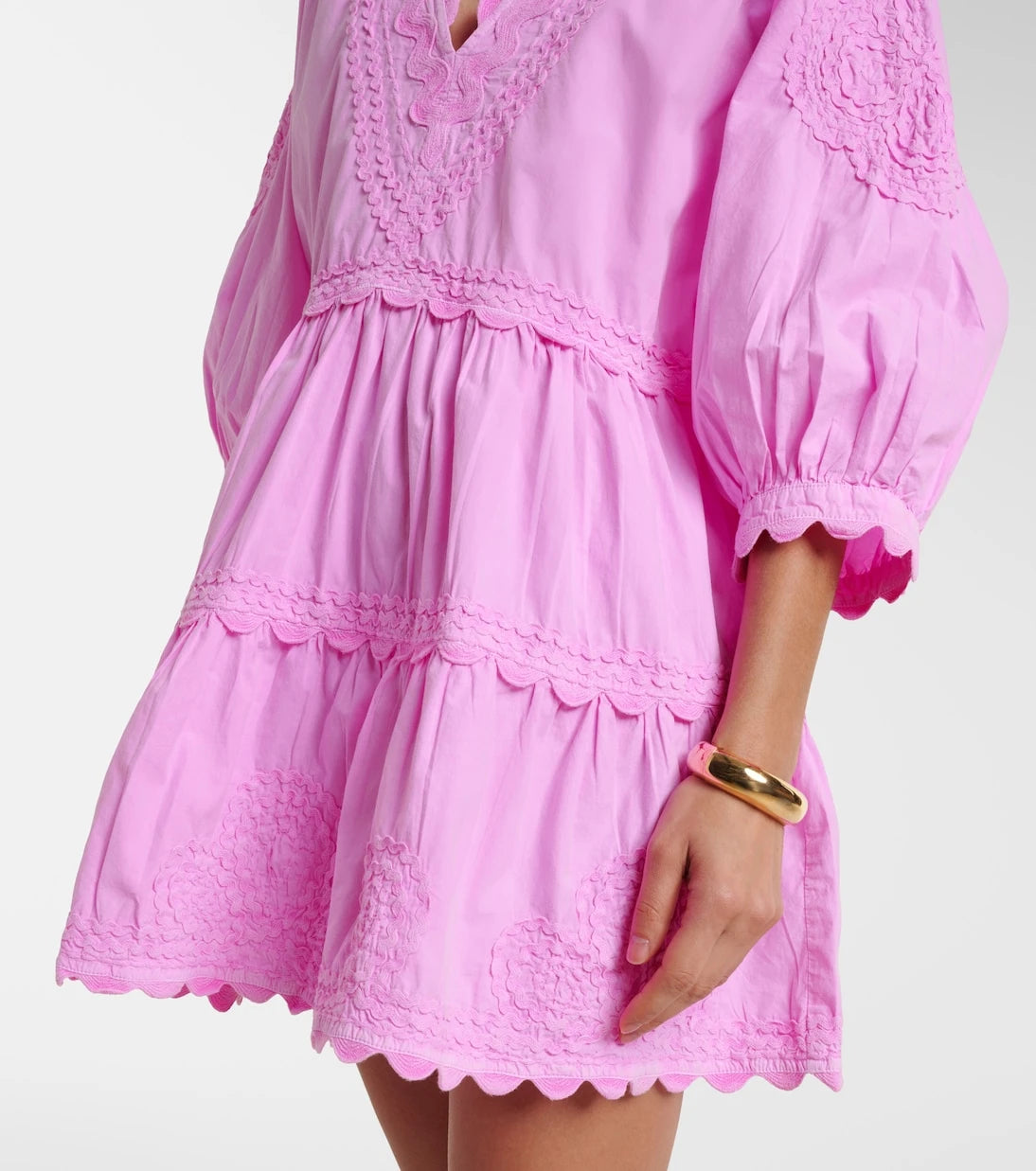 Juliet Dunn - Embroidered cotton minidress