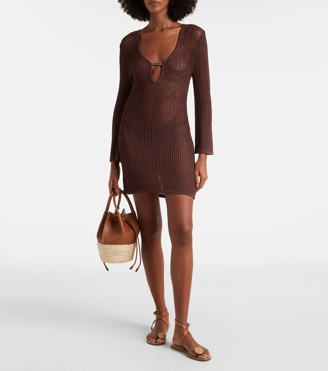 Melissa Odabash - Ellis keyhole scalloped minidress