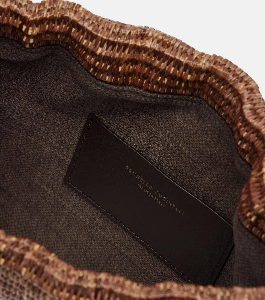 Brunello Cucinelli - Mellow Small raffia-effect crossbody bag