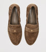 Tory Burch Beige Suede Ballet Sport Loafers
