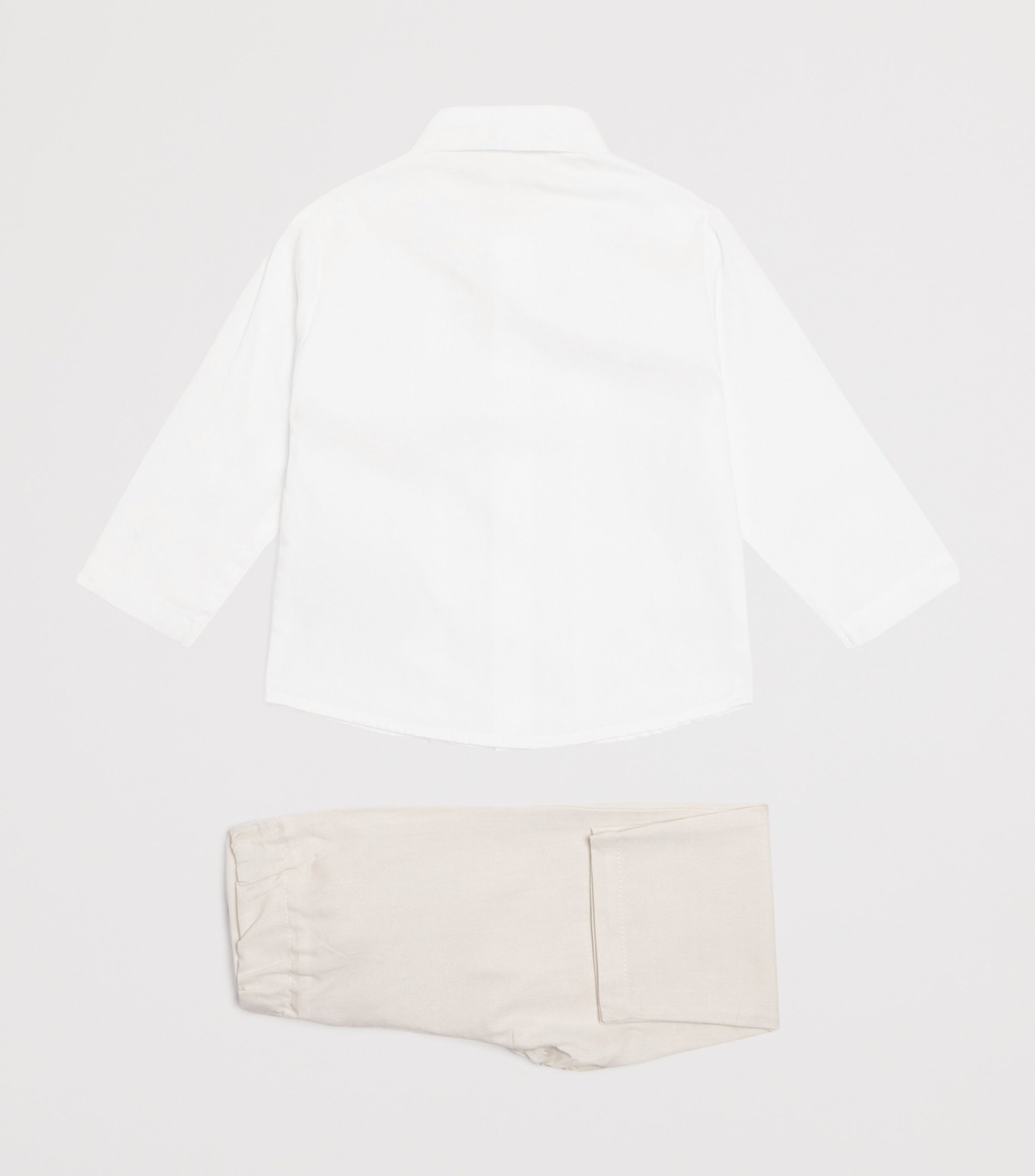 Cotton-Linen Shirt, Cummerbund and Shorts Set (3 Months - 4 Years)