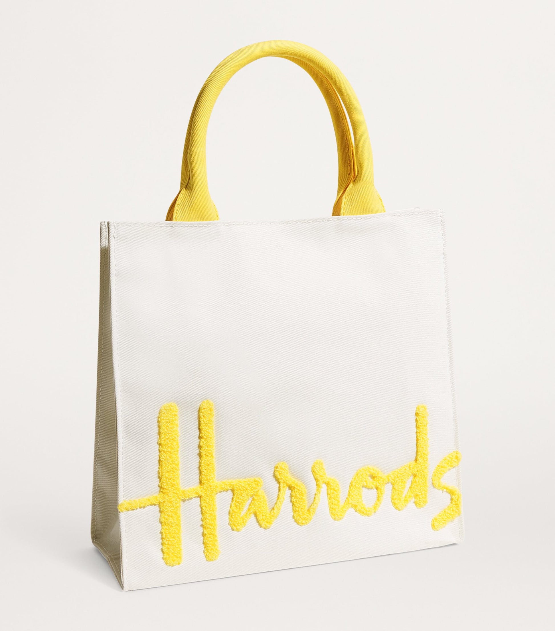Yellow Small Cotton Logo Tote Bag