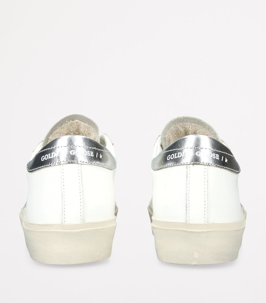 Golden Goose White Leather Hi Star Sneakers