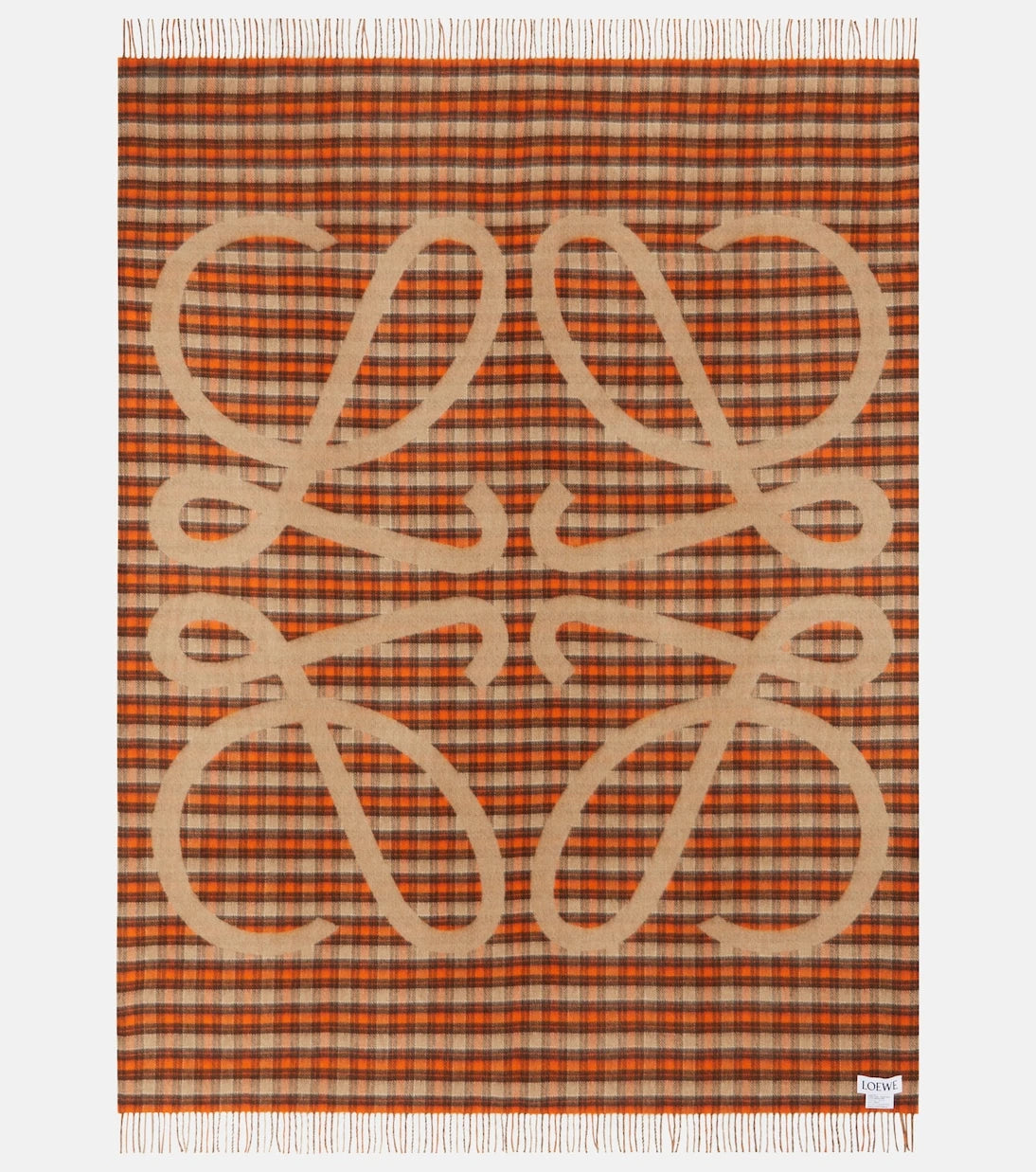 Loewe - Anagram checked wool and cashmere blanket