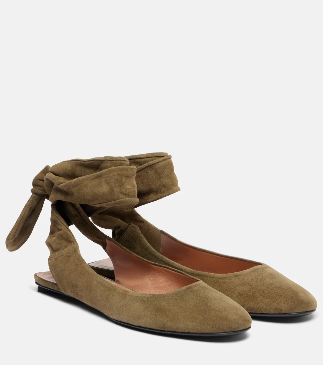 The Attico - Cloe suede ballet flats