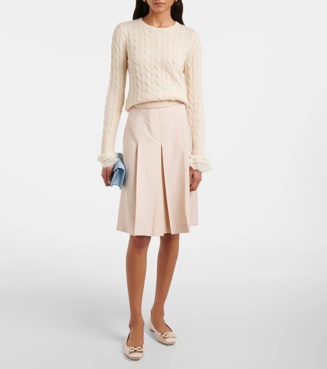 Roger Vivier - Trompette Ball leather ballet flats