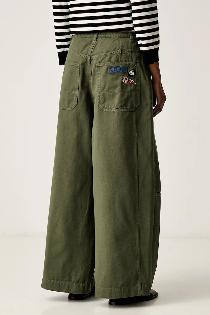 Weekend Max Mara kadın pamuk pantolon WKDBACCA