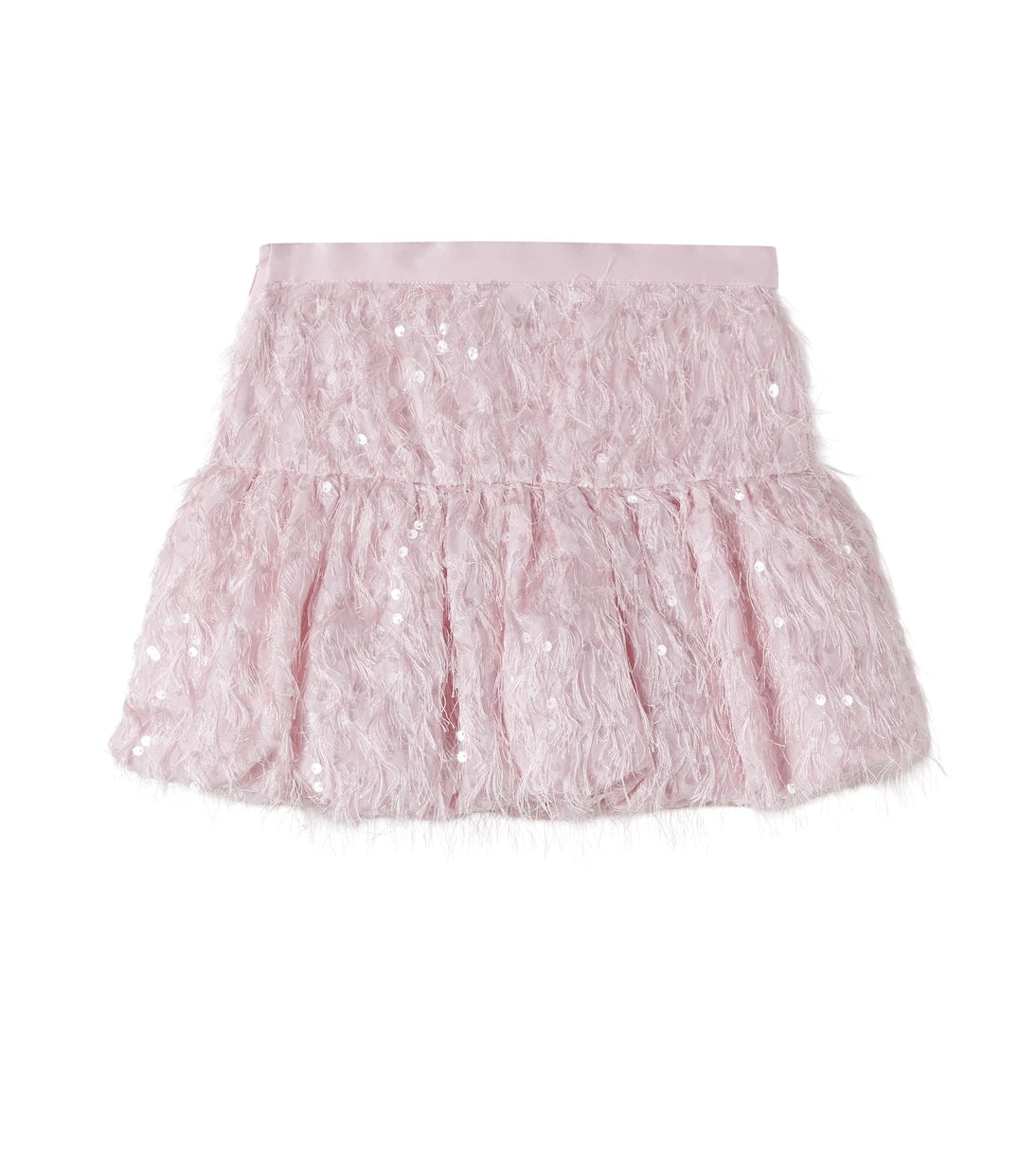 Monnalisa - Fringed sequined skirt