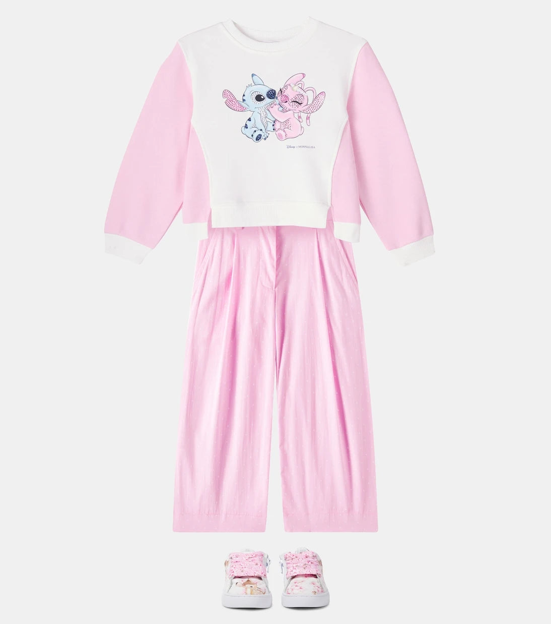 Monnalisa - x Disney® Stitch cotton-blend sweatshirt