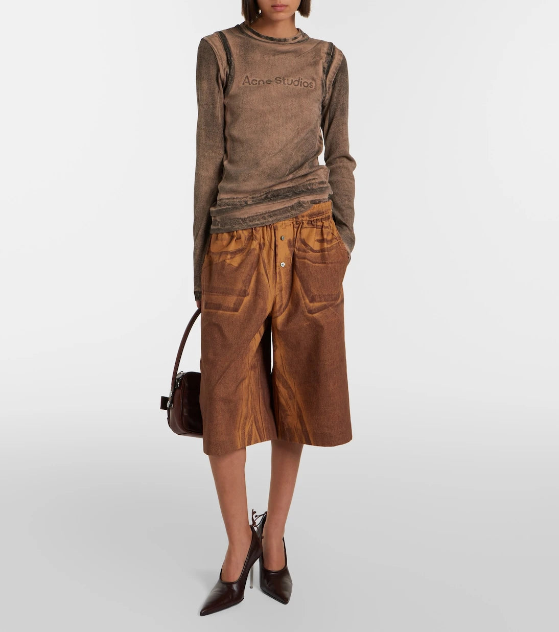 Acne Studios - Printed cotton-blend T-shirt