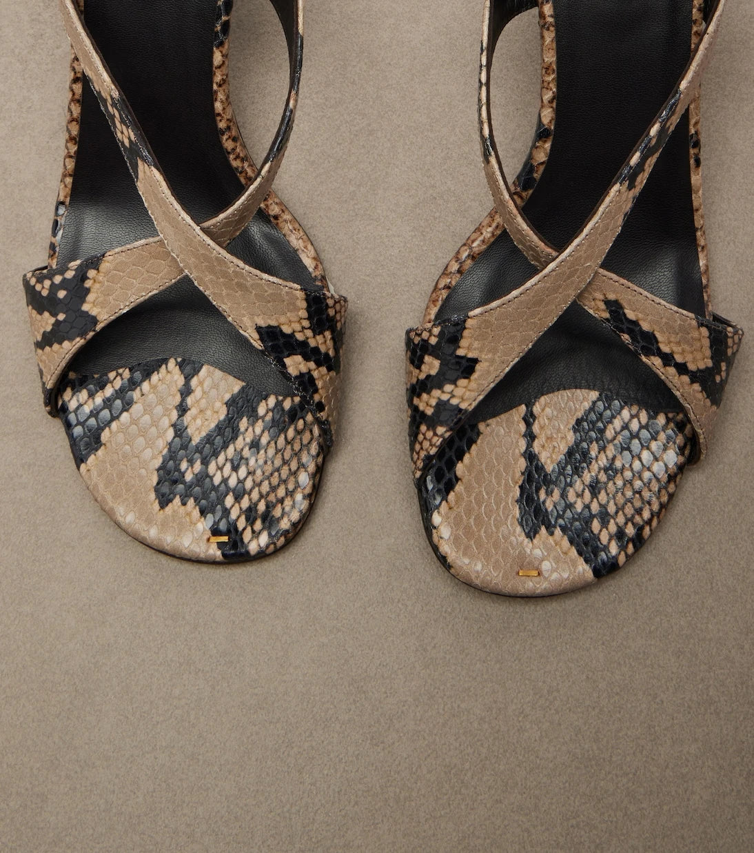 Khaite - Liria snake-effect leather sandals