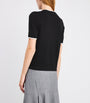 Max Mara Black Virgin Wool Contrast-Trim Sweater