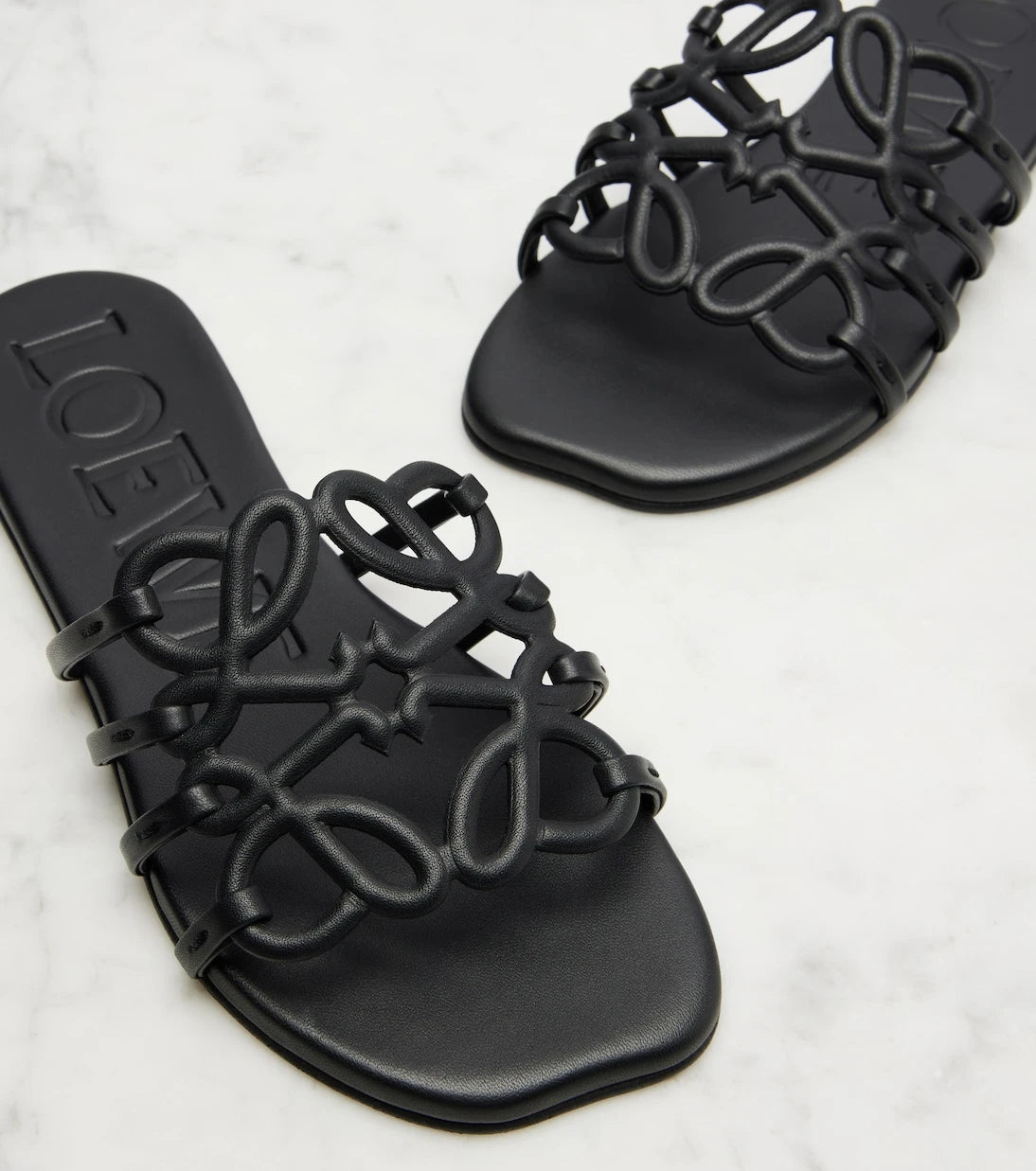 Loewe - Anagram leather slides