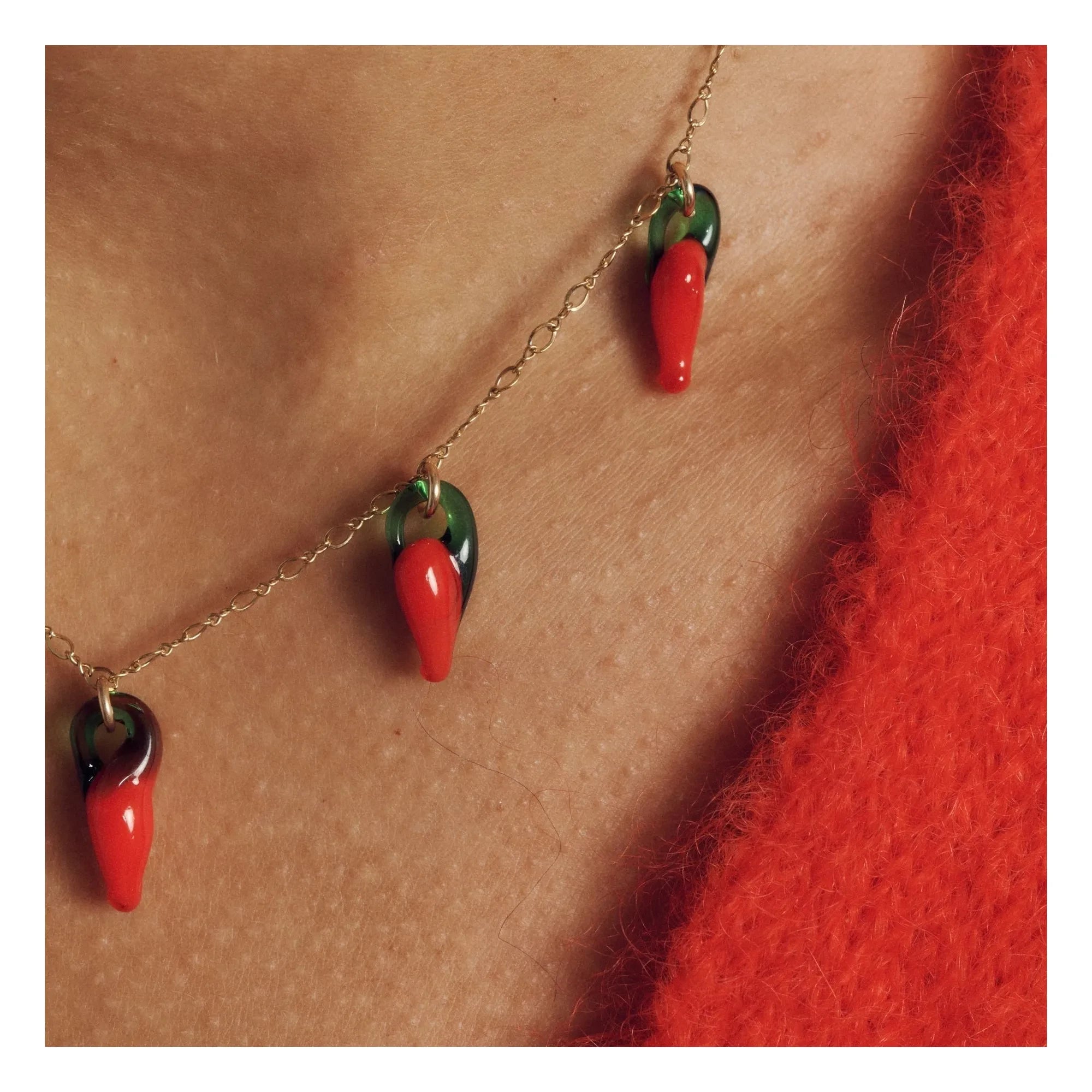 Camille Colette Studio - Chilli necklace | Red