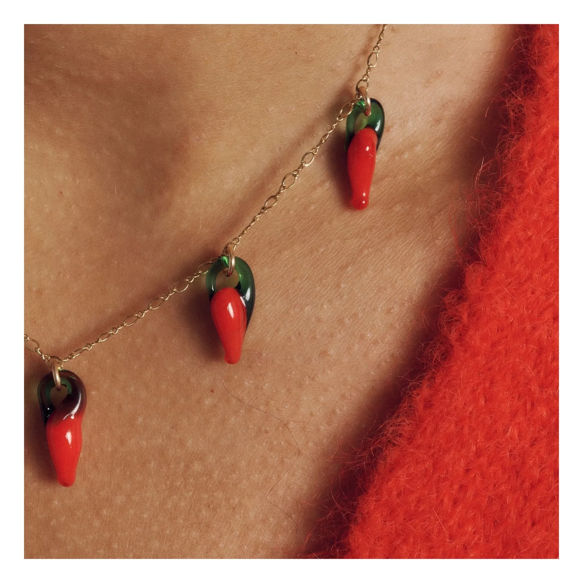 Camille Colette Studio - Chilli necklace | Red