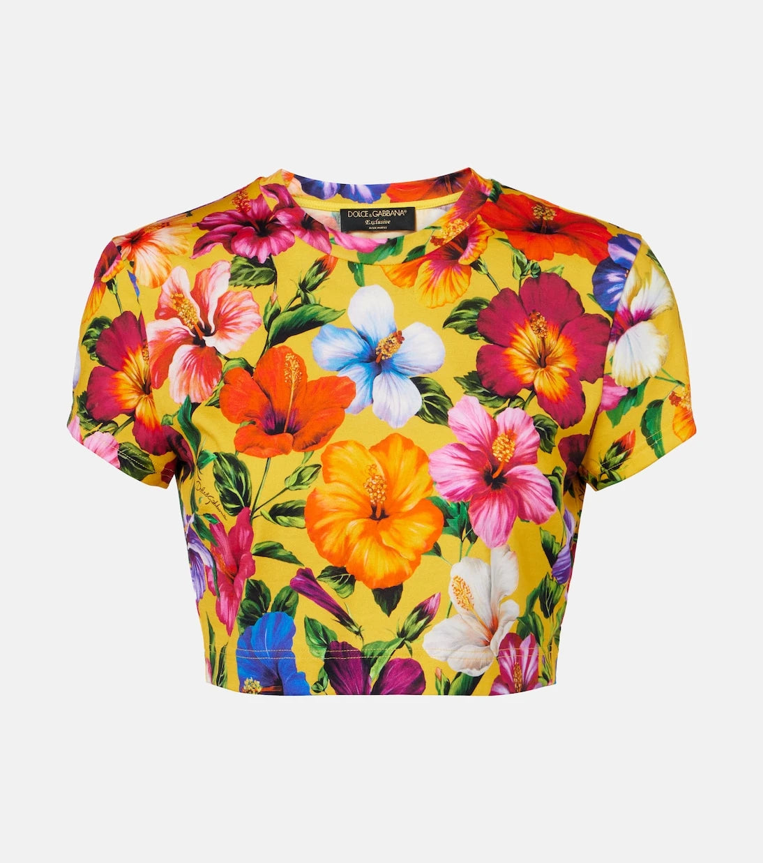 Dolce&Gabbana - Floral cotton crop top
