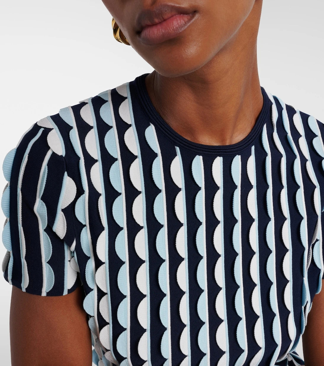 Simkhai - Kendra knitted scalloped top