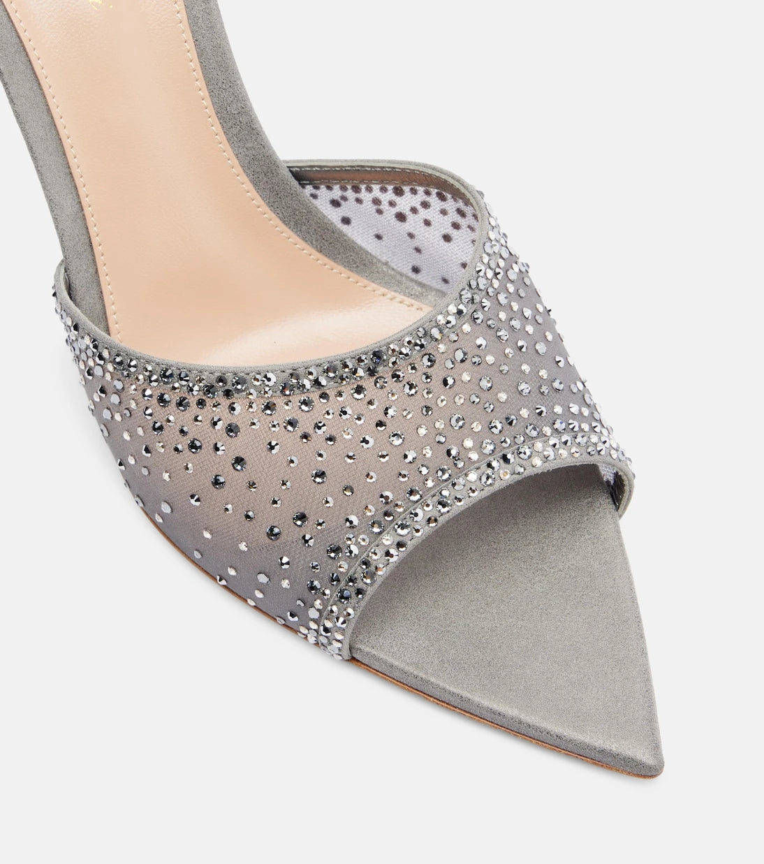 Gianvito Rossi - Rania 85 embellished organza mules