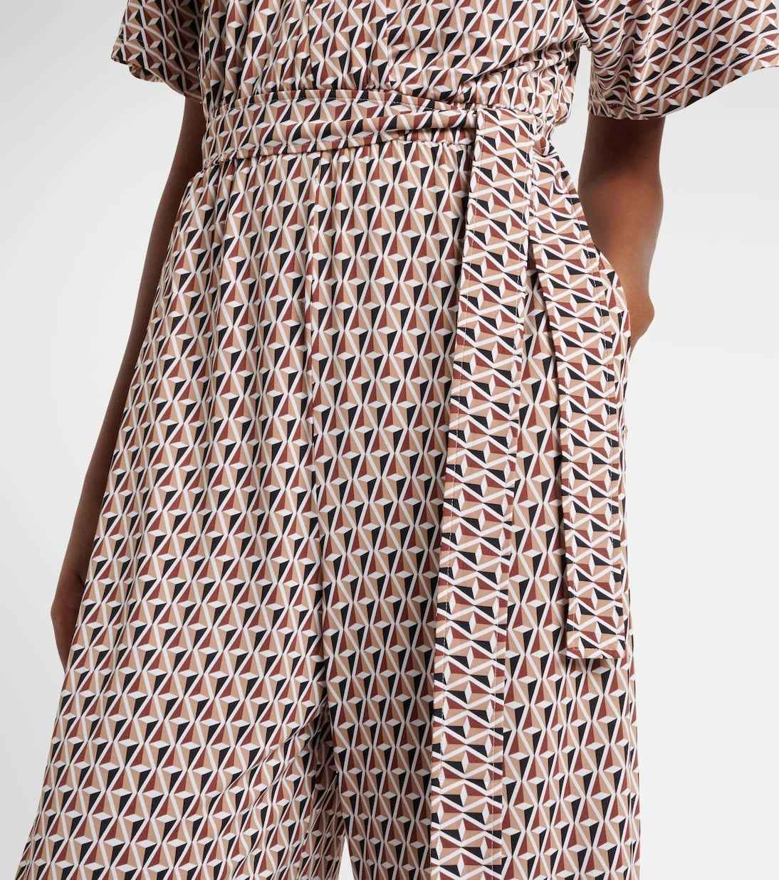 Max Mara - Belted printed jumpsuit