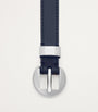 Navy Leather Pebble Belt