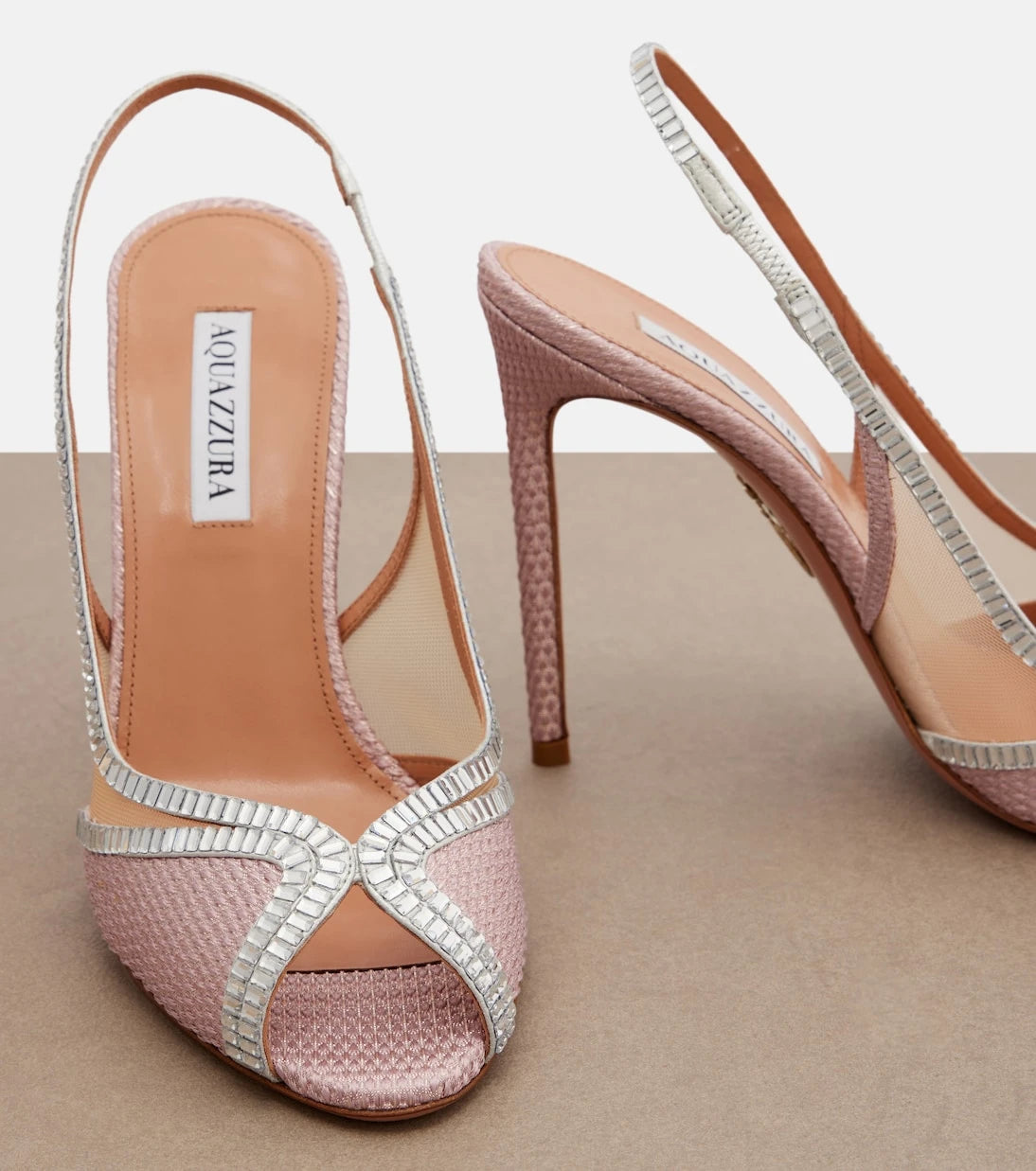 Aquazzura - Wild Aurora embellished slingback sandals