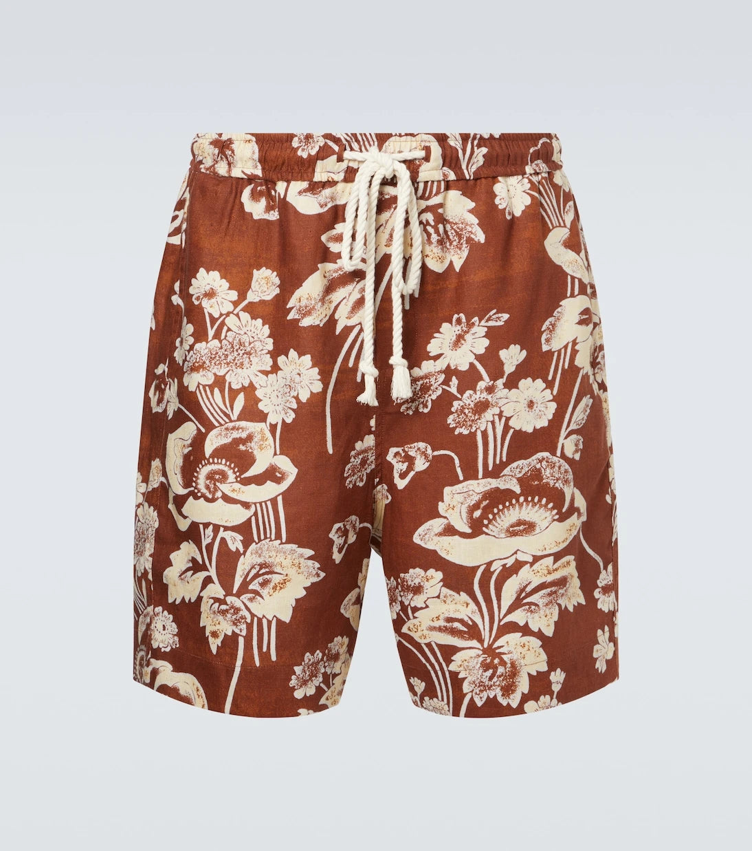 Commas - Floral linen Bermuda shorts