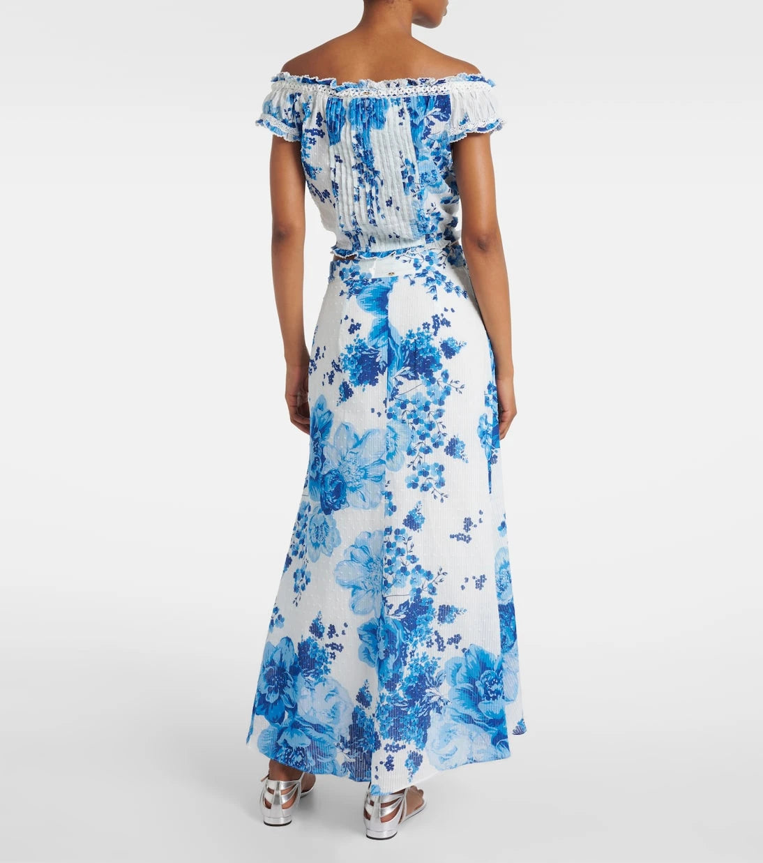 Poupette St Barth - Alba floral off-shoulder cotton top