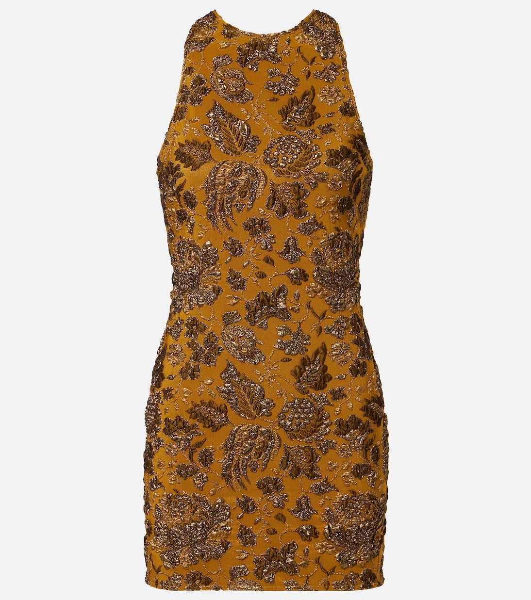 Saint Laurent - Floral brocade minidress
