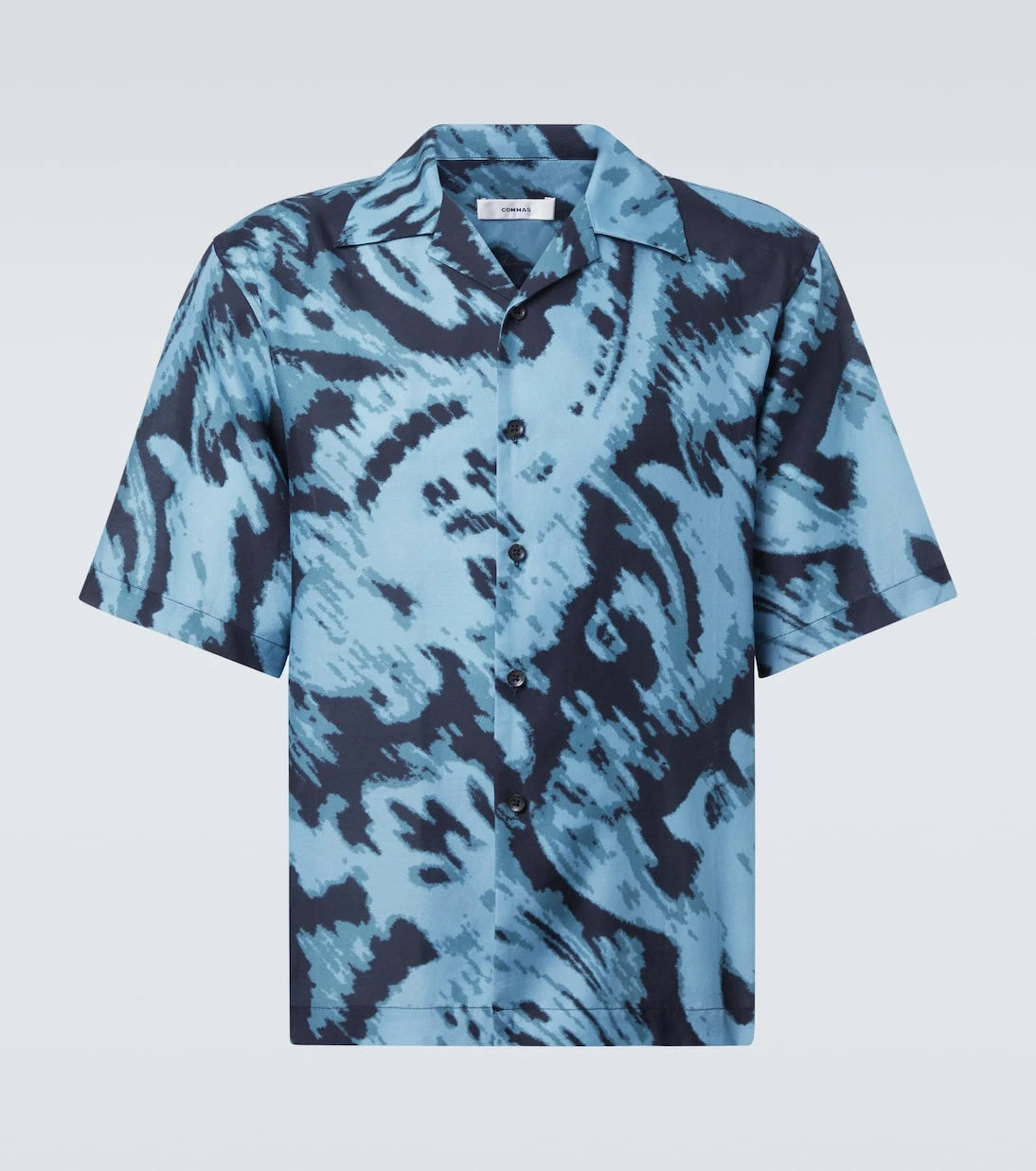Commas - Printed cotton and silk twill shirt