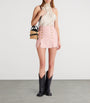Balmain Pink Tweed Sequinned Mini Skirt