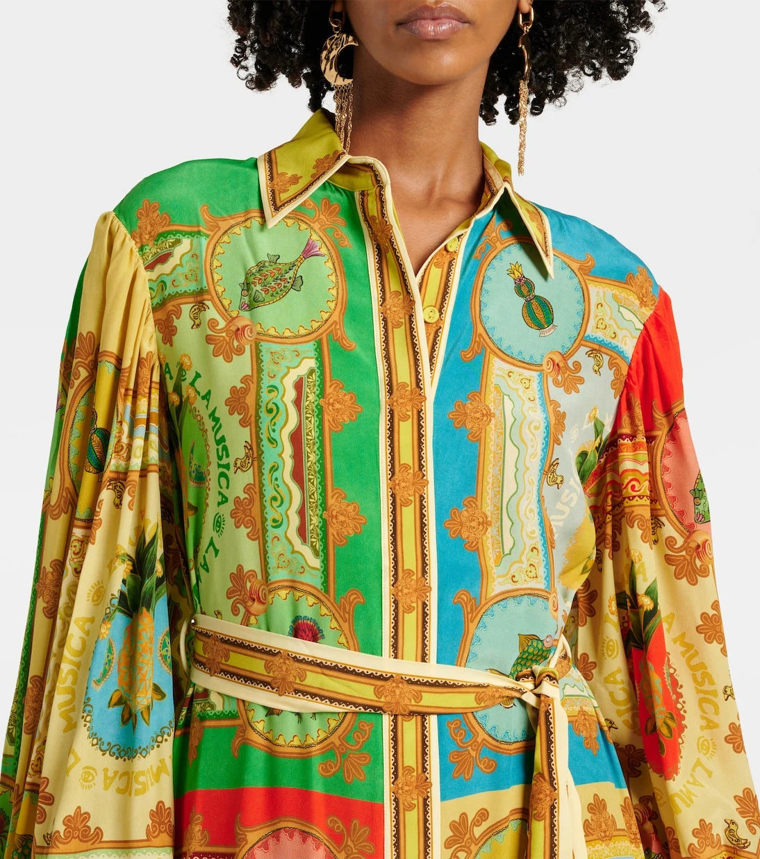 Alémais - Monte printed linen shirt dress