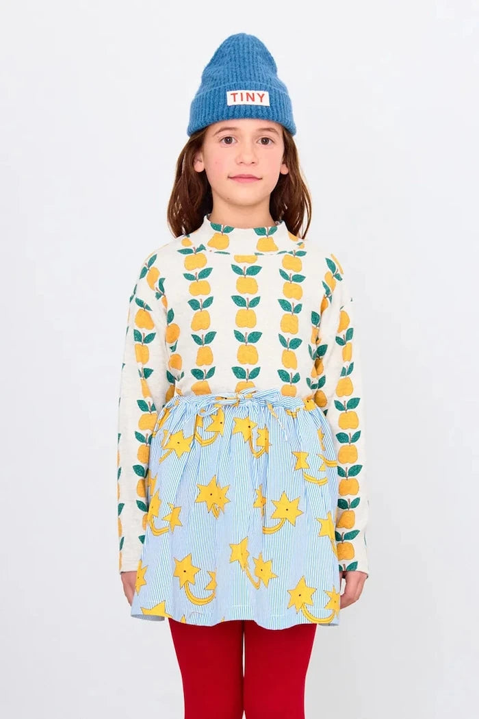 Tinycottons APPLES RIB MOCKNECK Uzun Kollu Çocuk Bluz
